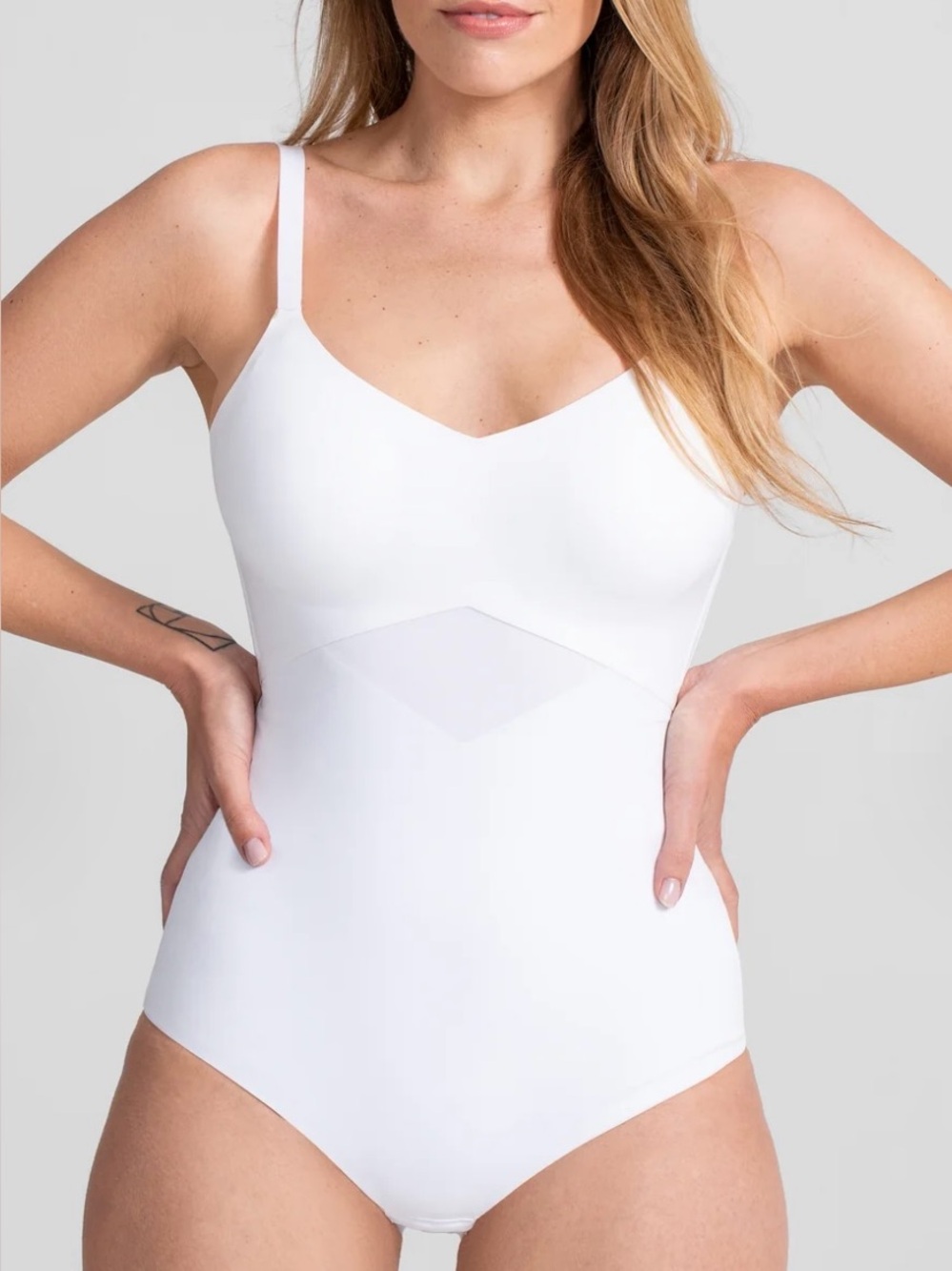 Honeylove cami bodysuit shaper in astral white size medium NWT